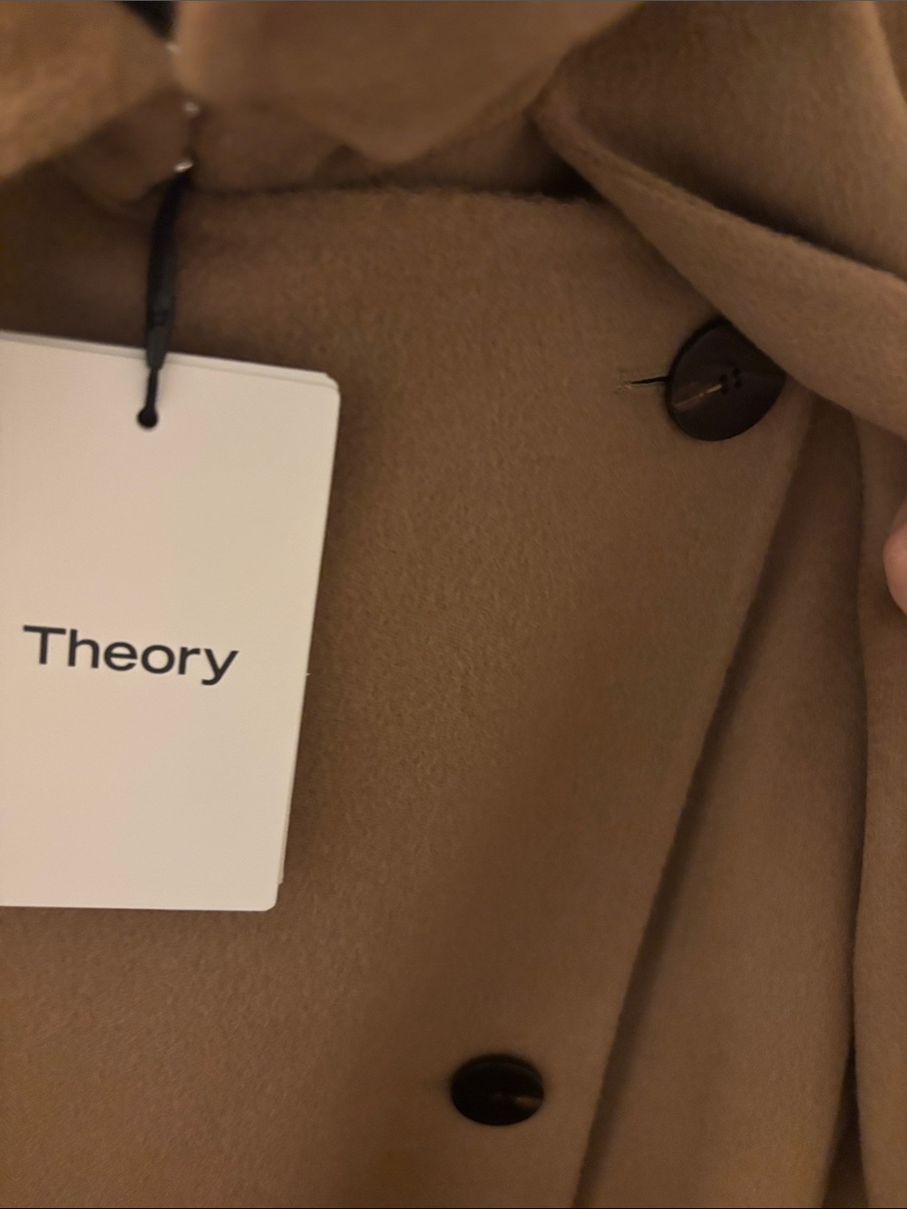Theory Relax Double-Breasted Tan Trench Coat nwt - Picture 12 of 13